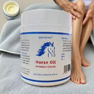 Horse Oil Massage Cream with Vitamin C – 48H Hydration Boost | For All Skin Types | Tea Rosé Infused