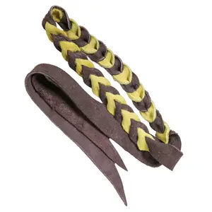 Barbiquejo De Gamuza  Brown Yellow Leather Charro Sombrero