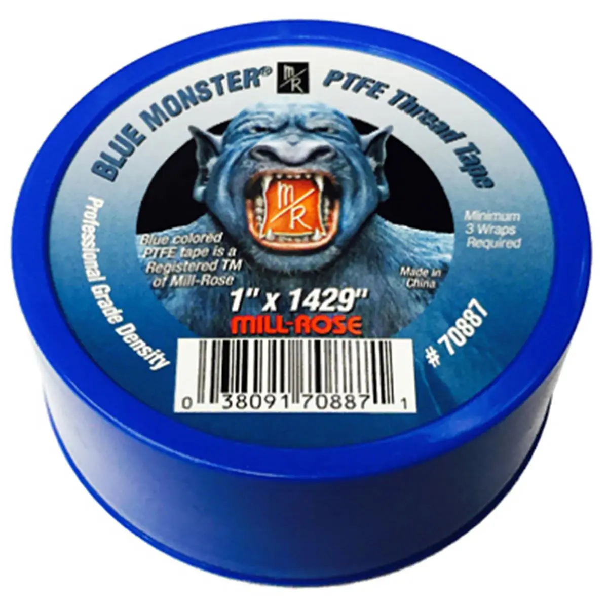 212 MAIN PTFE Thread Tape, 1 ft x 1429 in Blue, High-Density, Non-Stick, All-Purpose Thread Tape