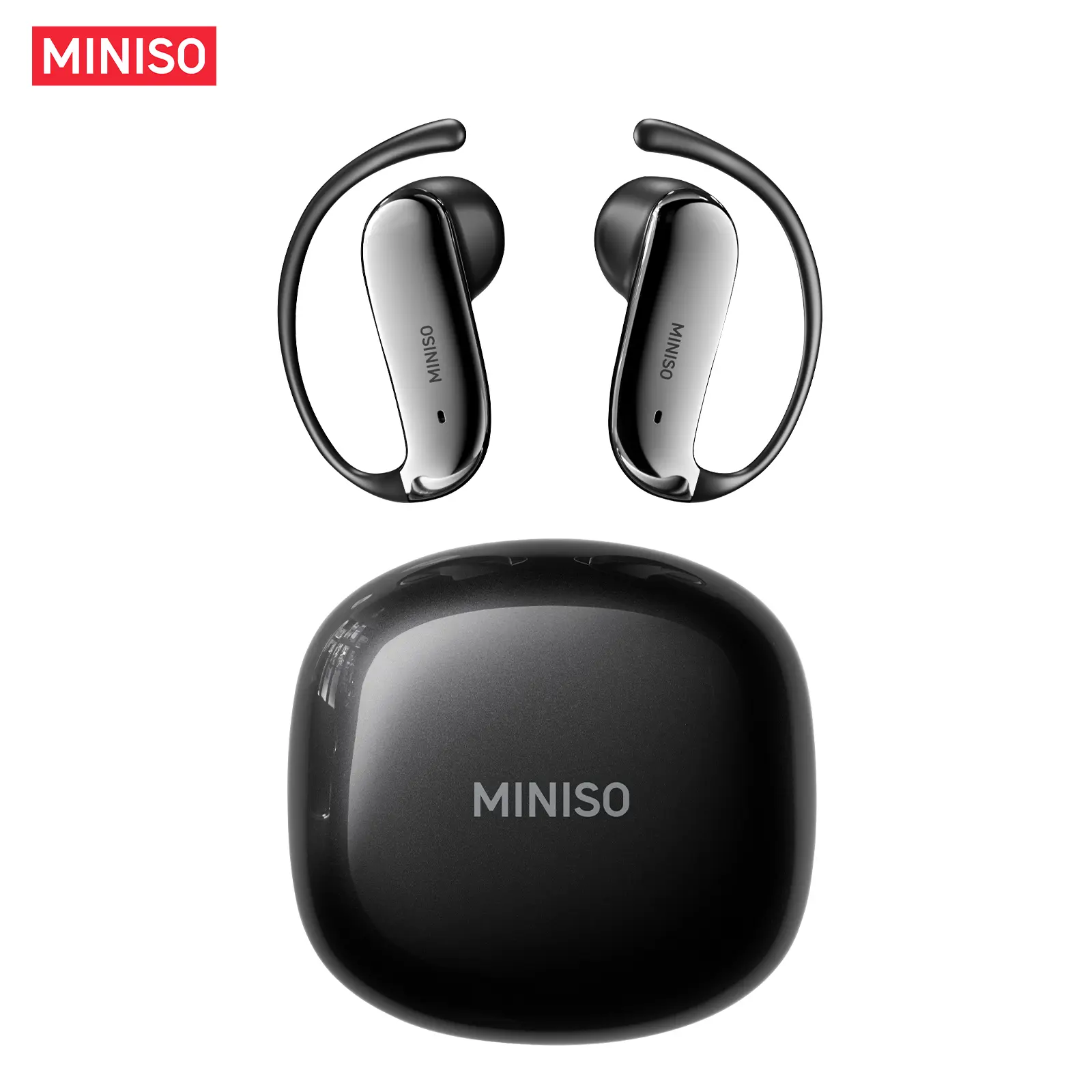 MINISO MS218 OWS - Bluetooth Earphones (6.0), IPX5 waterproof, comes with charging case, built-in microphone. NC noise cancellation, comfortable fit, excellent sound quality. Three-month warranty! Suitable for office work, sports, study, and voice calls.