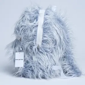 Fur Backpack (Minx) - Blue/Grey, Men & Women's Backpack Fur Backpack (Minx) - Blue/Grey, Men & Women's Backpack