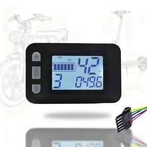 P9 LCD Display Compatible with Uart 2 Protocol, Waterproof Dustproof, 18v-60v Voltage, Speedometer Odometer Battery Indicator