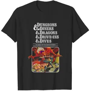 Dungeons & Diners & Drag0ns & Drive-ins & Dives - Dungeons And Dragons - T-Shirt , Unisex T-Shirt, For Men Women Menswear Top