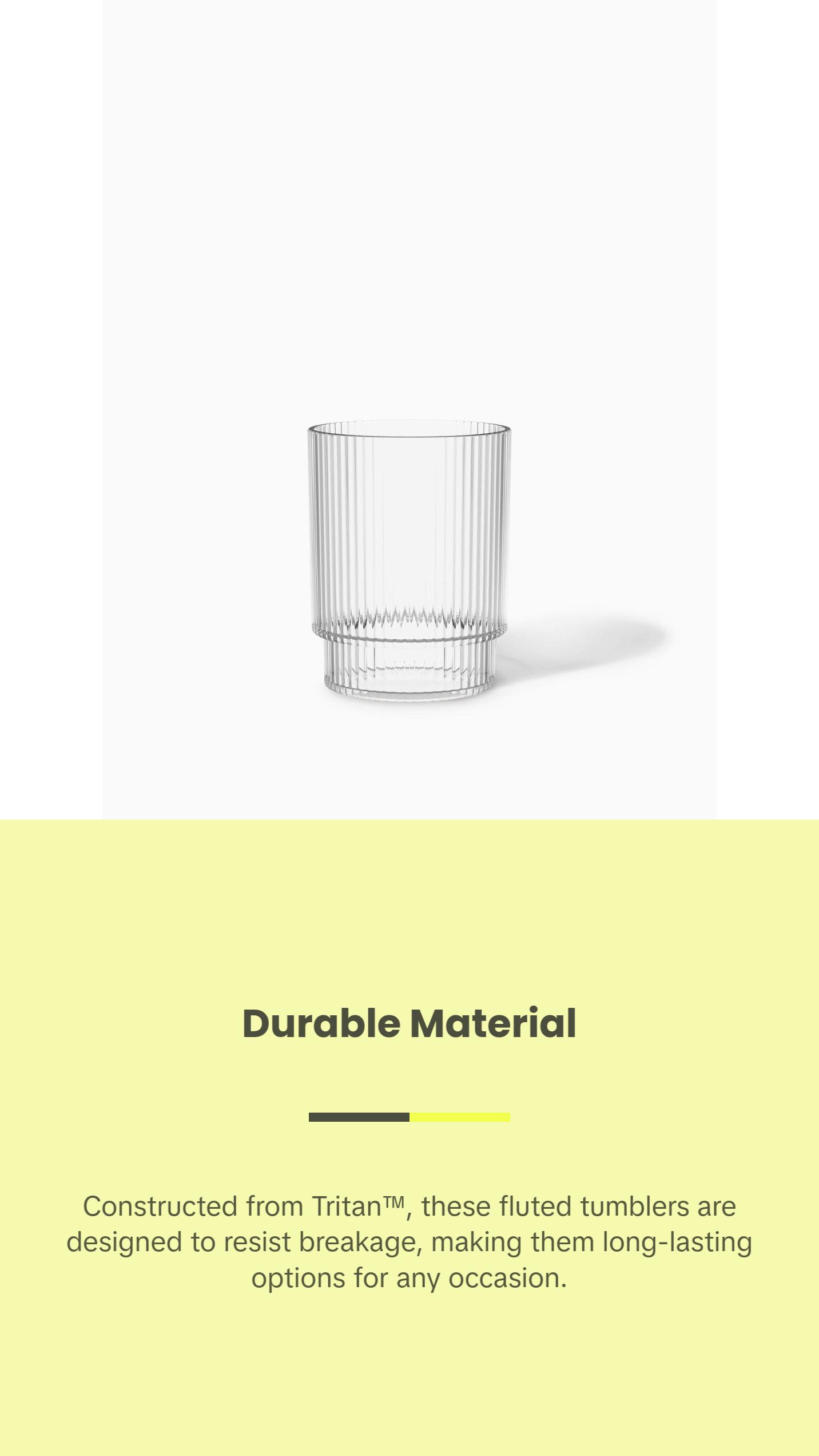 RESERVE 12oz Fluted Tumbler Tritan™ Copolyester Glass