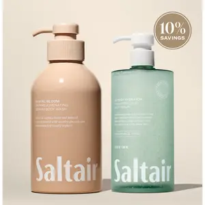Saltair Cleanse & Hydrate Bundle - Santal Bloom Body Wash & Hyaluronic Acid Body Serum