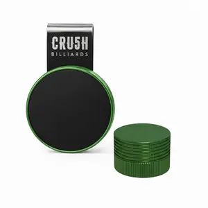 Cru5h Billiards Magnetic Pool Cue Chalk Holder Round Case Fits TAOM V10 & Pyro Chalks | Made in USA