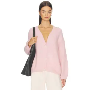 American Vintage V Cardigan in Barbe A Papa Chine