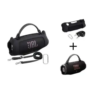 for JBL Charge 6 Waterproof Portable Bluetooth Speaker Silicone Case,Soft Protective Sleeve Cover with Shoulder Strap for JBL Charge 6 Speaker，This product comes with a protective case and a speaker.  Outdoor speaker Drop-proof Party Speake