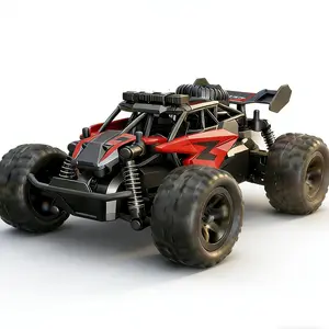 1:18 Scale 4WD High Speed RC Off-Road Buggy – 40KM/H Fast All-Terrain Remote Control Monster Truck with 2.4GHz Anti-Interference Controller, 2 Rechargeable Batteries for Extended Play, Gravel, Mud & Water, Perfect Outdoor Toy Gift for Kids,