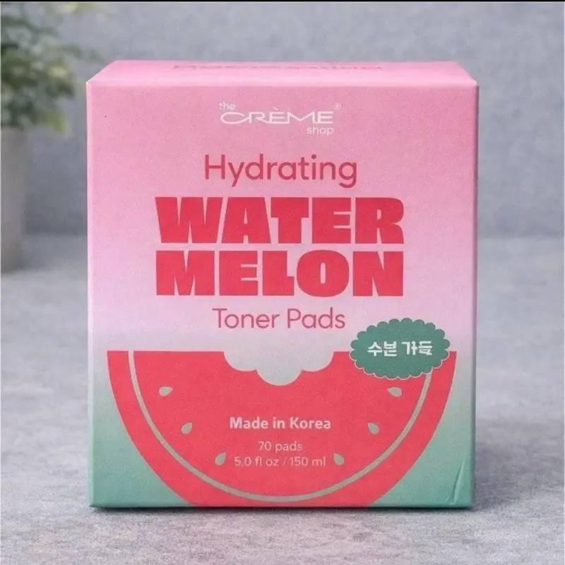 The Créme Shop Watermelon Hydrating Toner Pads - 70 Count Moisturizing