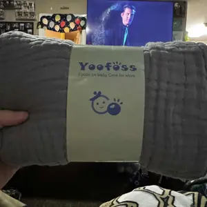 Yoofoss Muslin Burp Cloths for Baby 10 Pack 100% Cotton Baby Washcloths for Boys Girls Large 20''X10'' Super Soft and Absorbent White