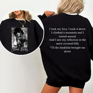 Stevie Nicks Til the landslide brought me down t-shirt, retro Stevie Nicks 90s sweatshirt hoodie