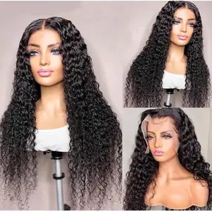 28in Human Brazillian 13x6 Lace Front Wig - Water Wave, 180% Density, Unprocessed Brazilian Virgin Hair