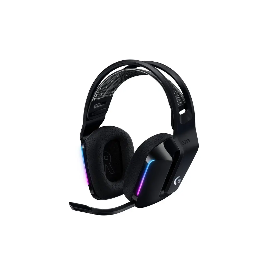 Logitech LOG981000863 G733 Bluetooth Wireless Gaming Headset with RGB Lighting - Black