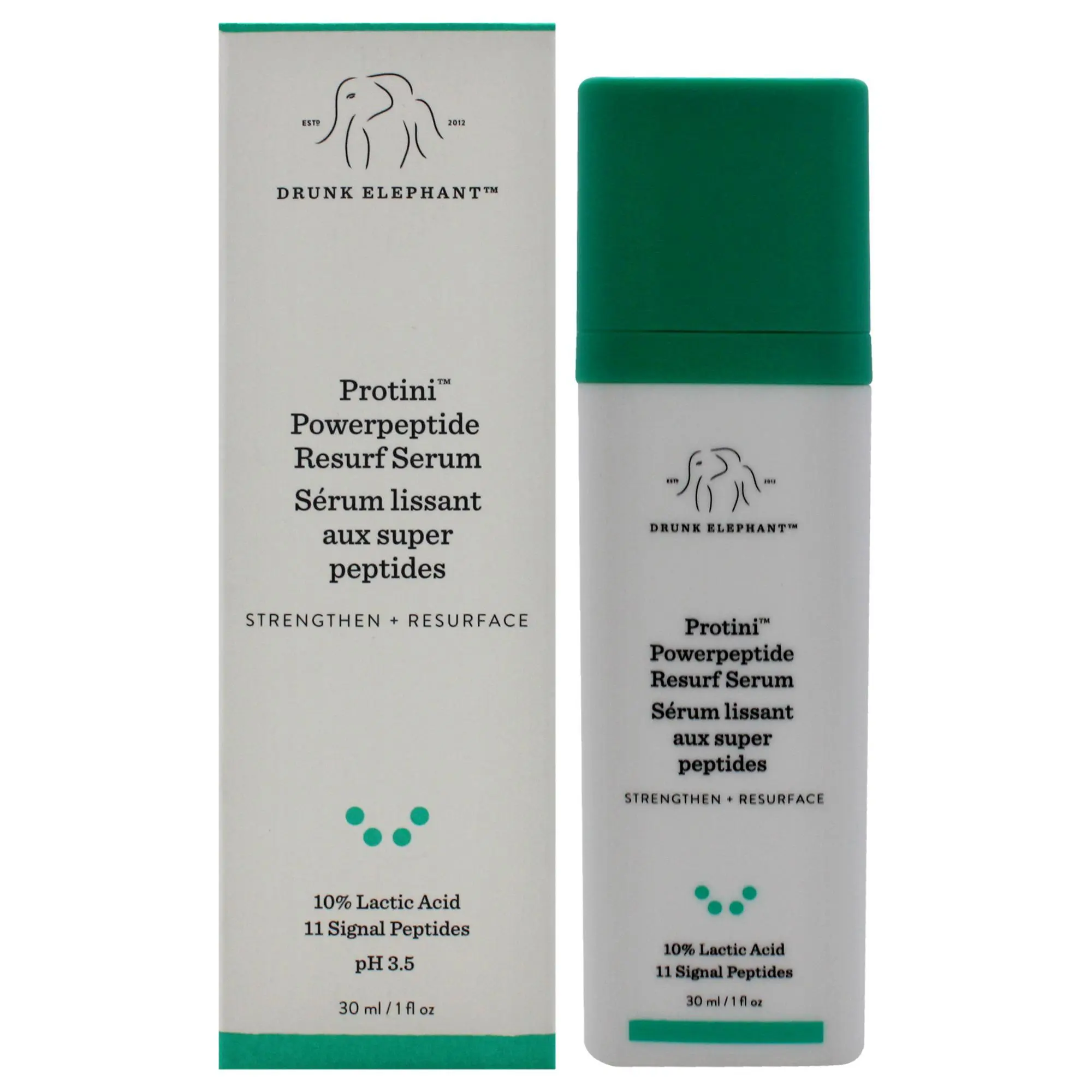Drunk Elephant Protini Powerpeptide Resurf Serum, Peptides-Infused Women-Focused Facial Serum - 1 fl oz