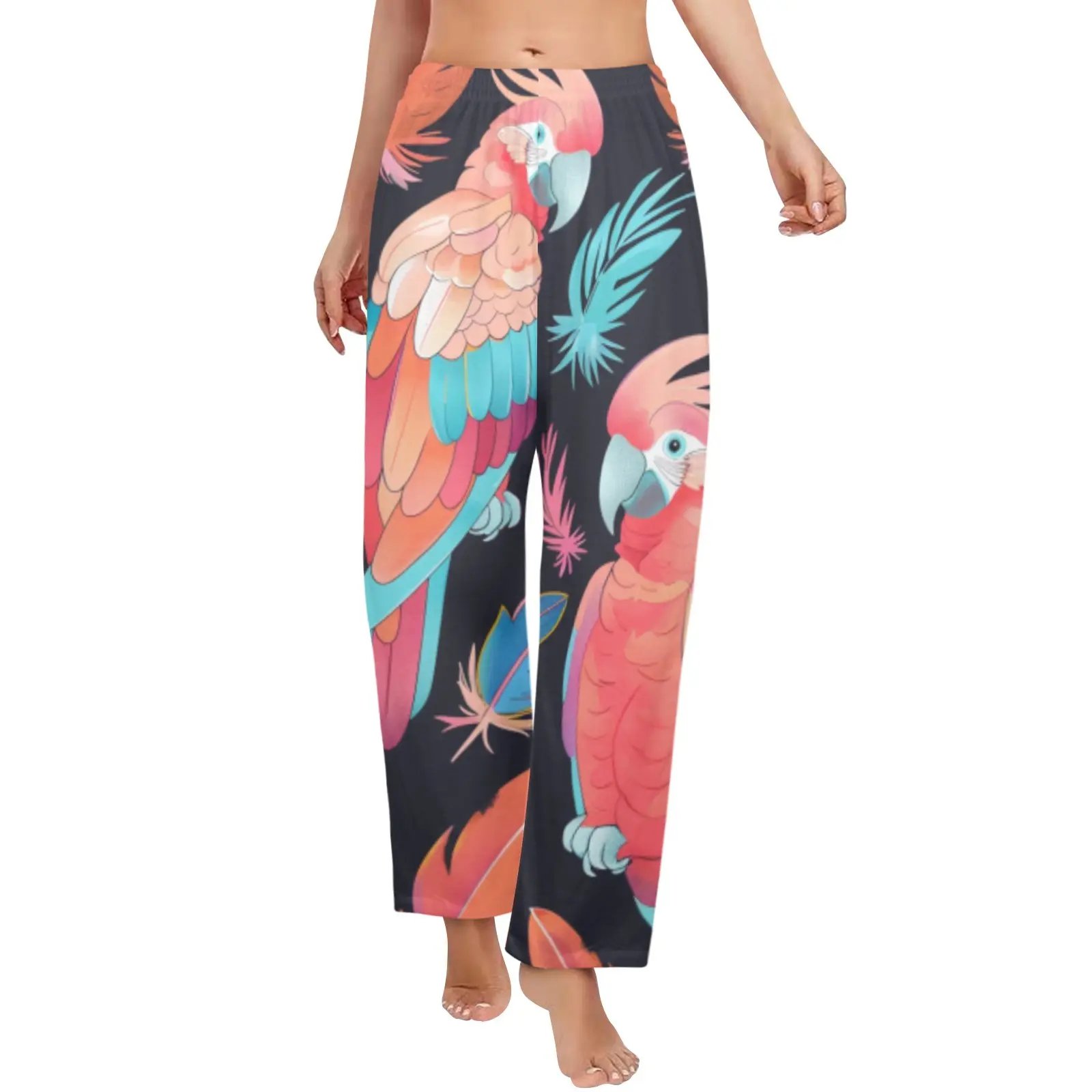 parrot cockatoos feather Women's Pajama Trousers without Pockets (Sets 02)