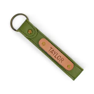 Leather Name Keychain, Customized Name Keychain, Tag Keychain, Laser Engraved Keychains For Men & Women, 100% Handmade, Personalized Gifts