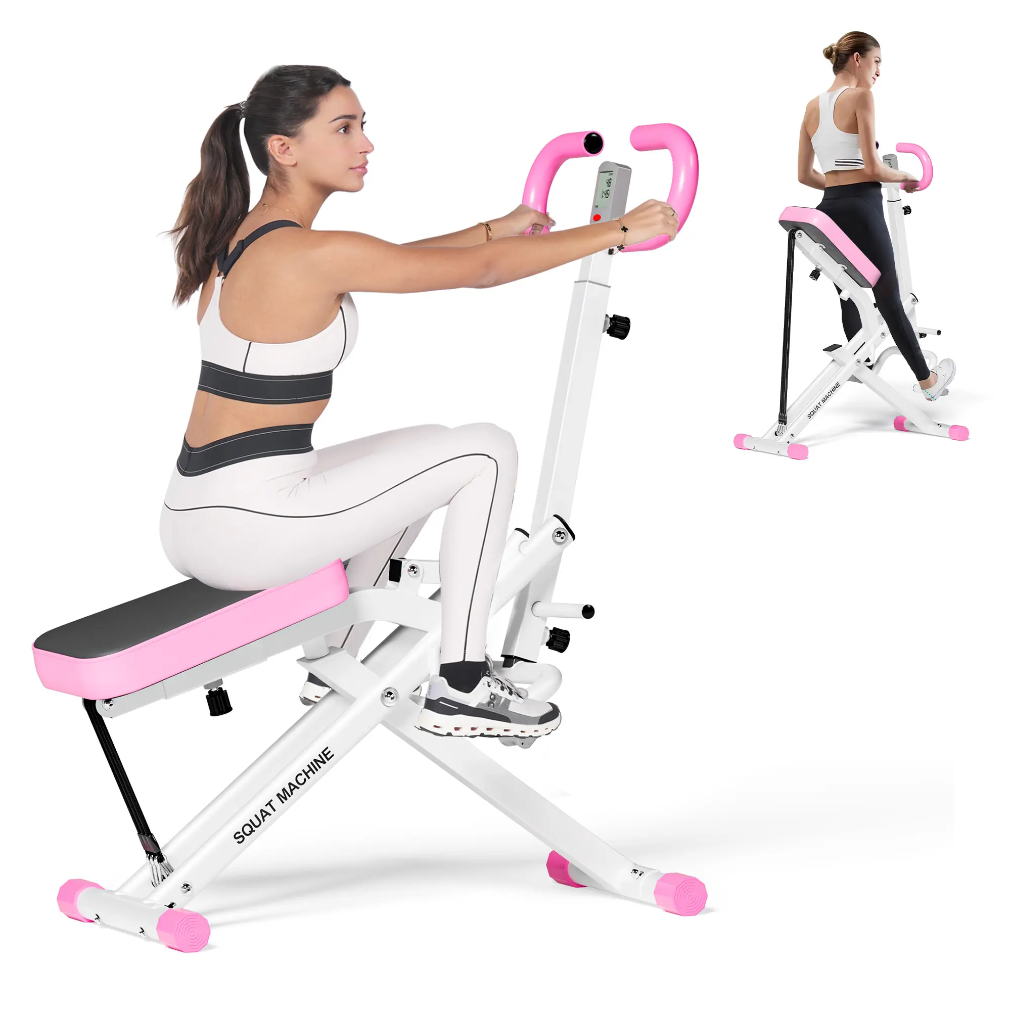Horse Riding Smart Fitness Stepper - Adjustable Steppers, Gym Machine, Workout Machine with Electronic Display, Quiet 94.5×58×113cm Low Impact Cardio Trainer for Home & Office