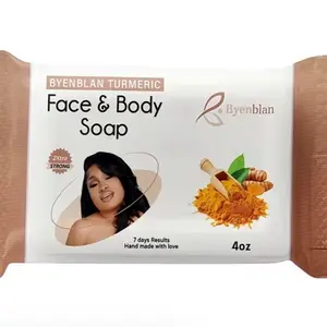 Byenblan Turmeric Face & Body Soap 2Xtra Strong 7 Days Results Hand Made with Love 4oz