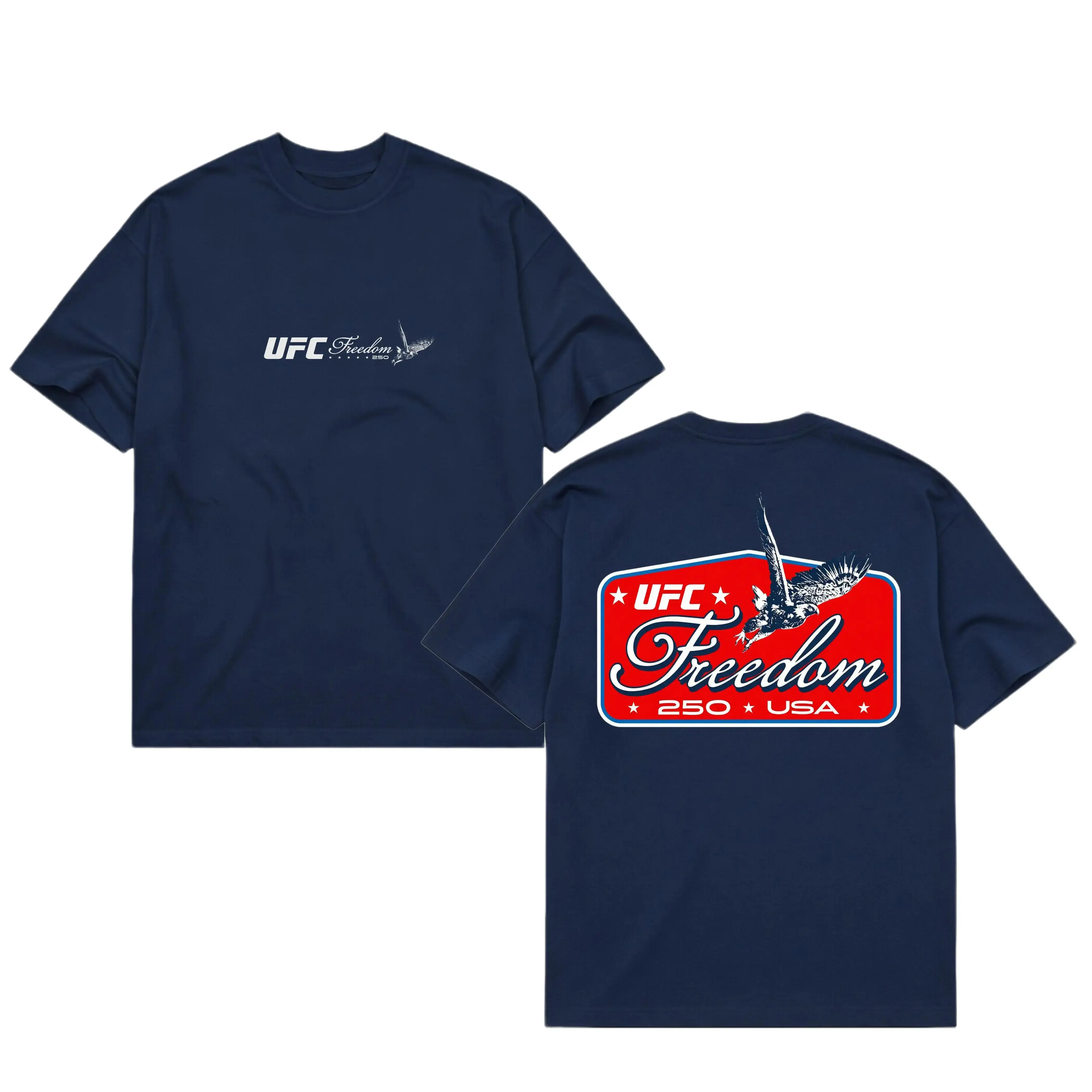 Men's Navy UFC Freedom 250 Patch T-Shirt, UFC White House Tee, UFC Freedom 250 Shirt, UFC Champions Shirt, UFC Merch