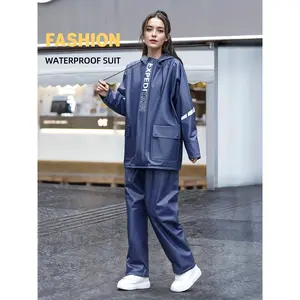 Women'S Motorcycle Raincoat Riding Suit, Jacket for Heavy Rain, Model B78.74 cm Dark