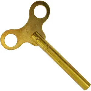 Extra Long Brass Universal Clock Winding Key for Antique Vintage Mechanical Clocks, No.1 2.50mm I.D. Winding Key for Antique Clock Repair