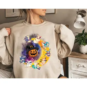 Evolutions Halloween Sweatshirt, Eeveelution Shirt, Eevee Shirt, Eevee Evolutions Sweatshirt, Eevee Halloween Shirt, Slyveon, Umbreon, Espeon, Flareon Anime, Anime Sweater, Anime merch, Anime Lover Sweatshirt, Gift for anime fan, Anime Gift