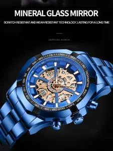 Men's Business Fashion Round Dial Analog Quartz Watch, Stainless Steel Wristwatch, Business Fashion Watches, Fashion Watch for Party, Daily Clothing Decor, Trendy All-match & Exquisite Watch for Birthday Gift with Box