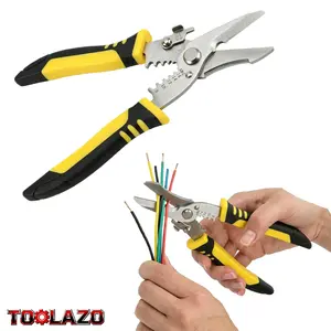 Multifunctional Wire and Crimper Tool Stainless Steel Cable Cutter for Electricians Efficient Stripping Cutting and Crimping Lightweight Design Spring Rebound Mechanism