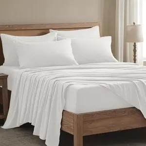 Queen Sheet Set - 6 Piece Sheets Queen Size Bed Set - Breathable & Cooling Hotel Luxury Bedding Set - Soft & Comfy Fully Elasticized 16" Deep Pocket Queen Sheets (Queen White)