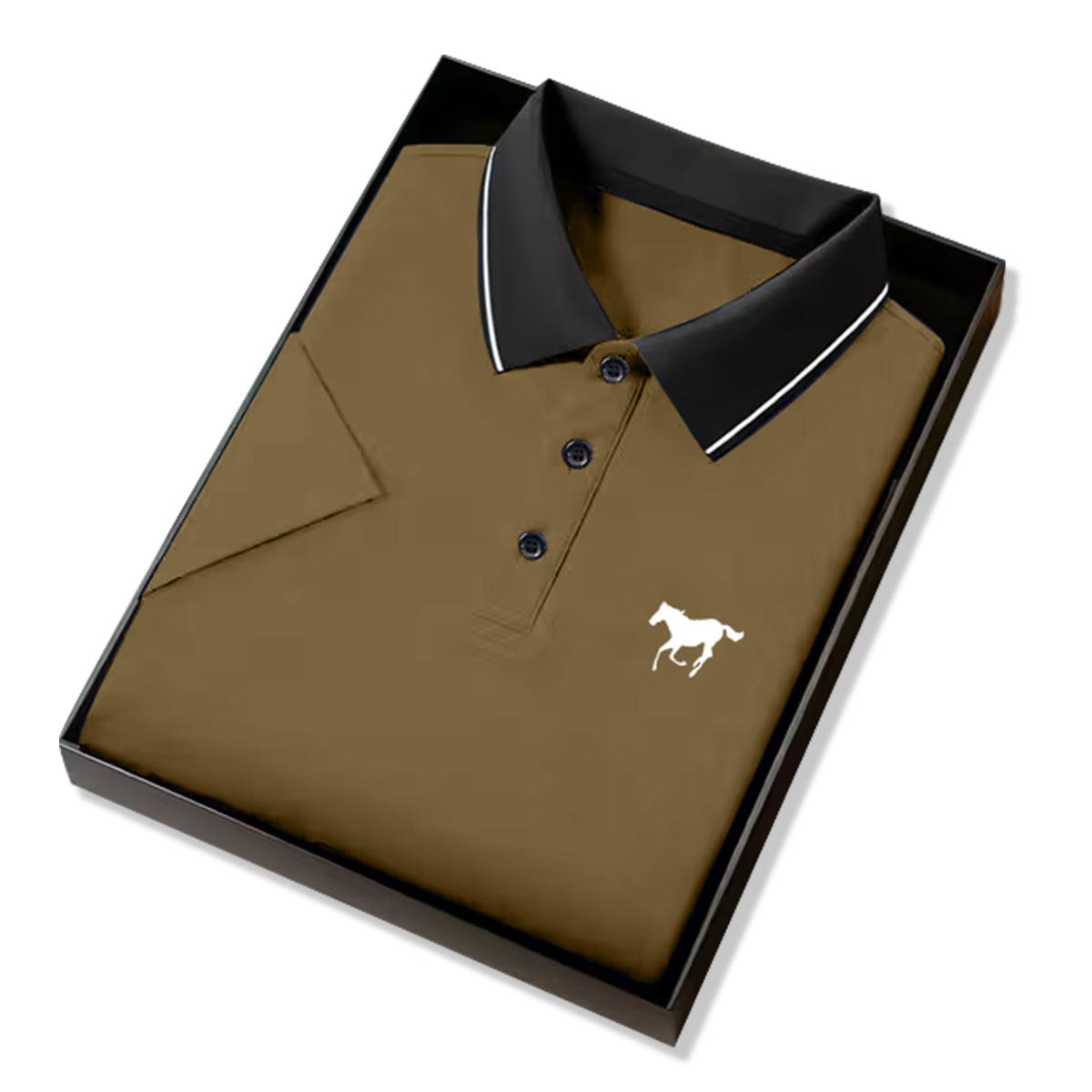 Men’s 3-piece polo shirt set for business casual, sports, and everyday activities; short-sleeve polo shirts; short-sleeve polo shirt set
