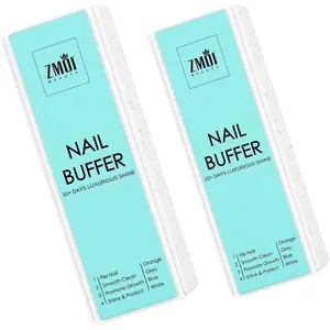 Pro Nail Buffer Block – 2 Pack Luxurious Shine Korean 4-Way Nail Buffing Block – Natural Shine Nails – Manicure/Pedicure Tools for Home and Salon