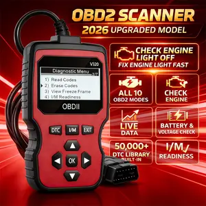 OBD2 Engine Fault Code Reader, Multifunctional Car Diagnostic Tool, Professional Car Scanner Diagnostic Tool for All OBD II Protocol Cars Since 1996