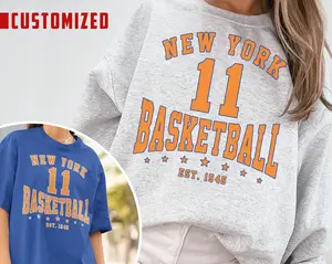 Customized New York Knick Crewneck Sweatshirt T-shirt Knicks Sweater Knicks T-shirt Vintage New York Basketball Fan Shirt