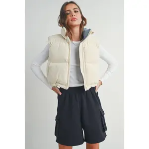 ADOREME CORDUROY PUFFER VEST