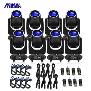PAIDUN 230W 7R LED Halo Beam Moving Head Stage Light 17Gobo 8+16 Prism Rainbow Effect DJ Disco Bar Party Show