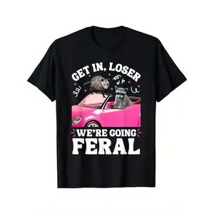 Come on losers, we're gonna be wild Funny Raccoon Possum Meme Men's T-Shirt
