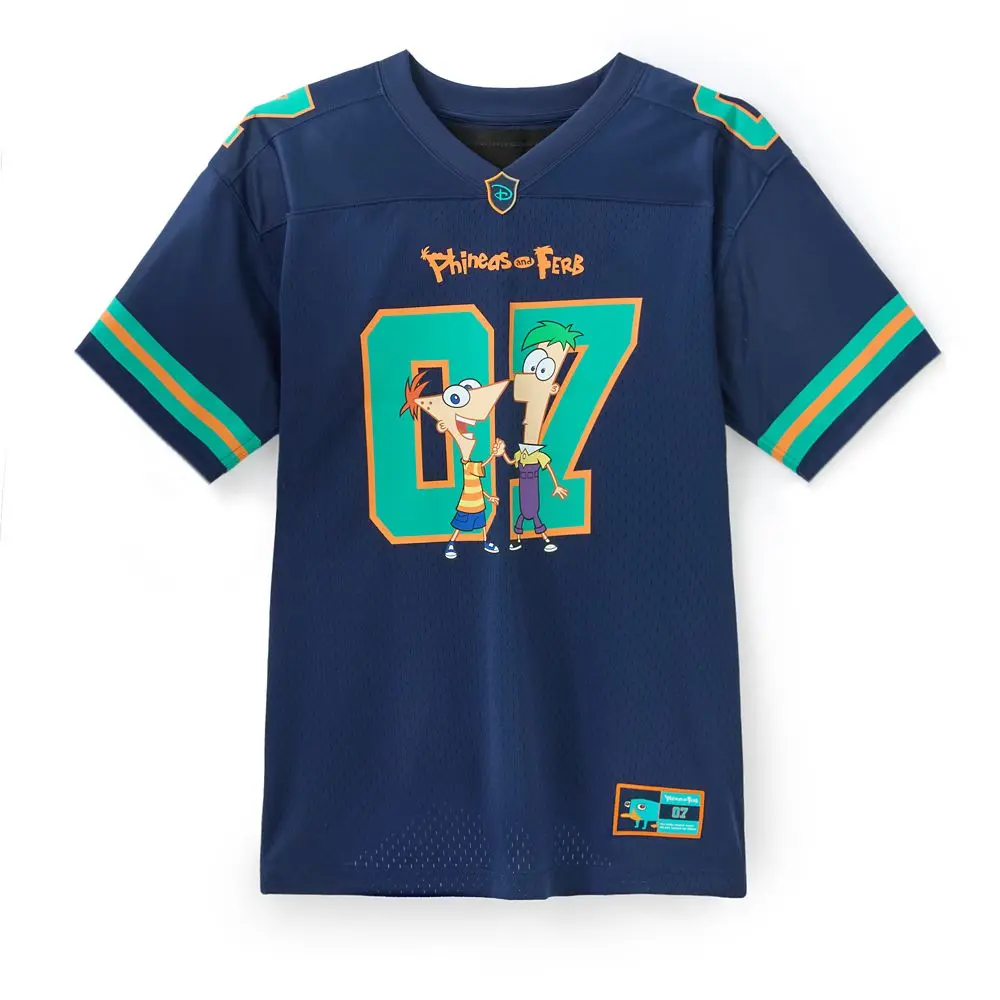 Disney Store Phineas and Ferb Football Jersey for Adult Disney Store Phineas and Ferb Football Jersey for Adult