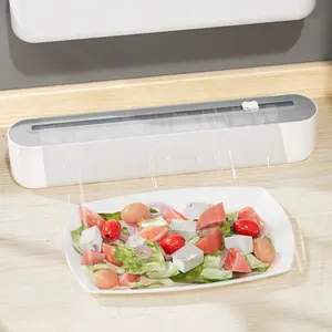 Wall-Mounted Suction Cup Foil Cutter, Cut Plastic Wrap, Aluminum Foil, Oil Paper, Kitchen Refrigerator Accessory, Kitchen Gadget