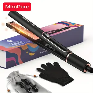 Pro Titanium Flat Iron Hair Straightener - 1 Inch Wide Plates, 15S Rapid Heat-up, MCH Ceramic Negative Ion Technology, Dual Voltage, Auto Shut-Off, Professional Styling for Silky Smooth Hair