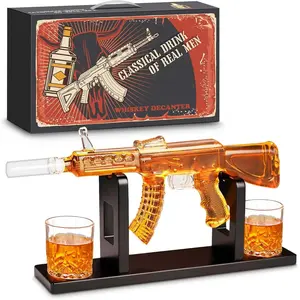 Gifts for Men Dad Chirstmas, Whiskey Decanter Set with 2 Glasses, Unique Birthday Aniversary Retirement Gifts for Husband Him Grandpa, Cool Bourbon Scotch Gift for Man Cave Bar Decor