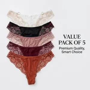 5 PCS Huameilan Seamless Panties Value Bundle | Everyday Soft Underwear Set