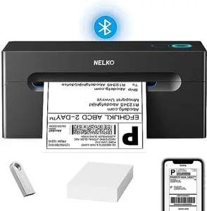 Bluetooth Thermal Shipping Label Printer, Wireless 4x6 Shipping Label Printer for Shipping Packages