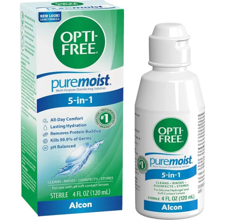 Opti-free Puremoist Multi-Purpose Contact Lens Cleaning and Disinfecting Solution, 4 Fl Oz Opti-free Puremoist Multi-Purpose Contact Lens Cleaning and Disinfecting Solution, 4 Fl Oz