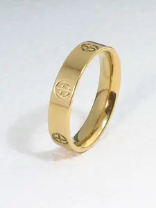 Classic Simple 18K Gold Plated Wedding Band Engagement Wedding Ring