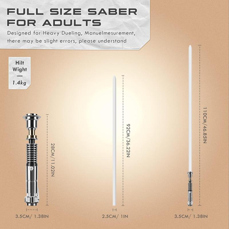 NeoPixel Lightsaber 16 Pure RGB Colors Infinite Changes Metal Handle for Adult Duels Role-Playing Epic Toy with Motion Control Sound Effects Cyberpunk Turboflex Sword