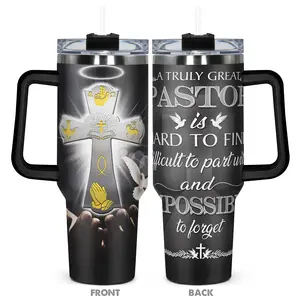 1pc, Gifts for Pastor 40oz Tumbler, A Truly Great Pastor Funny Print 40oz, Insulated and Durable, Gift for Any Occasion: Birthdays, Holidays, or Special Moments for Pastor, Vacuum Insulated Cup, Stainless Steel Drinkware