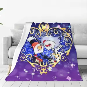 Helluva Boss Soft Bedding Fleece Blanket Fuzzy Blanket Microfiber Throw Bedding Room Decor Flannel Blankets For Bed Sofa Horror