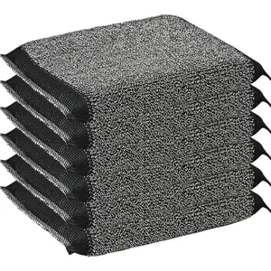 Steel  Scrub Sponges Kitchen,  Dish  Sponge, for Pots, Pans, Gentle and Scratch Free - 6 Pack Black