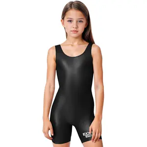 Exxact Sports Youth Girls Black  Wrestling Singlet – High-Cut, Full-Coverage Kids Wrestling Singlets For Girls
